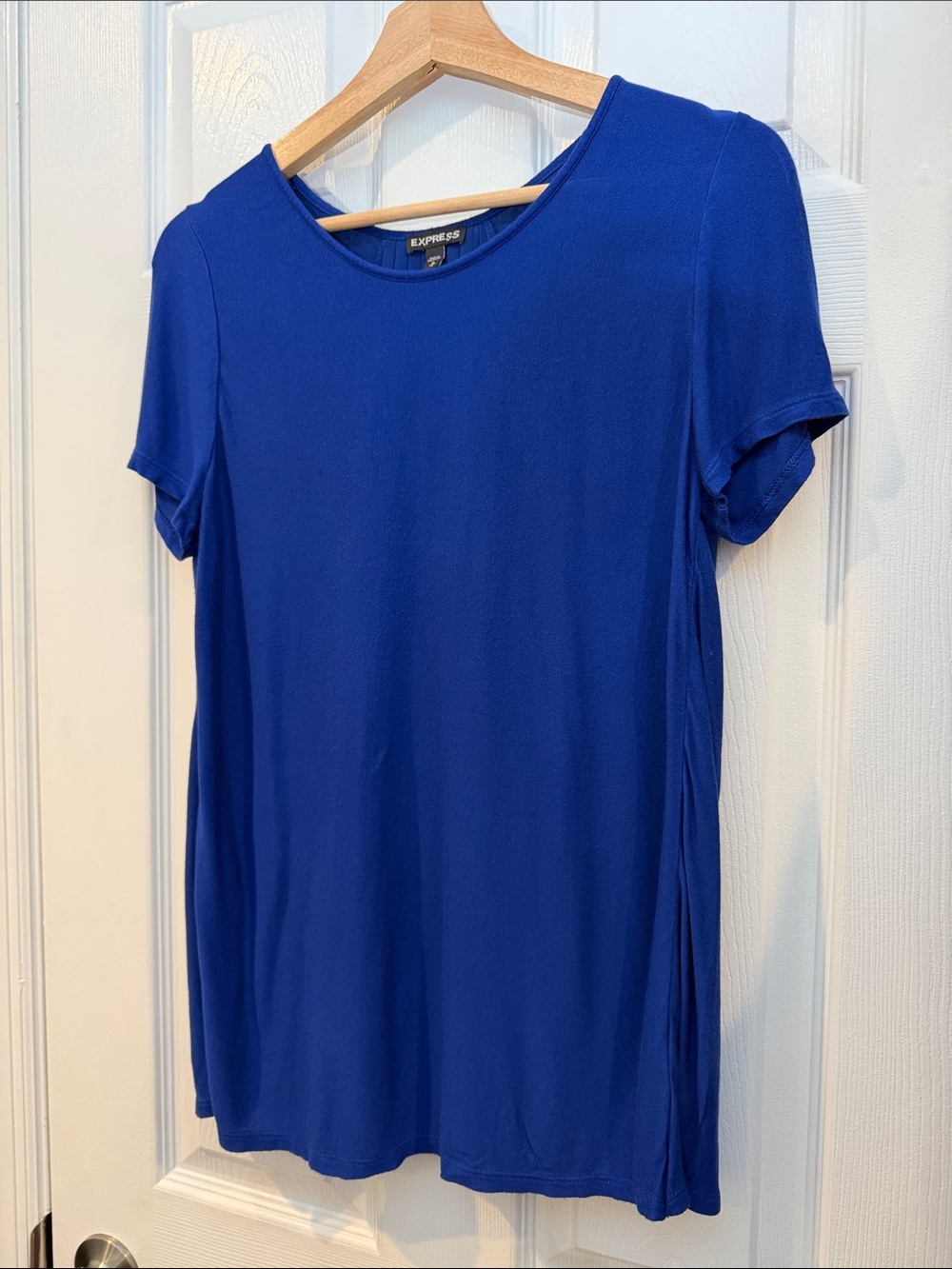 Express Royal Blue Short Sleeve Top - Picture 3 of 5